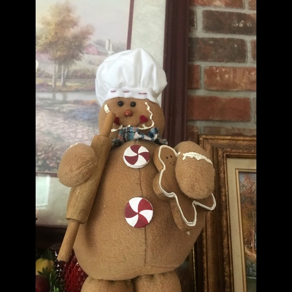 Rare Vintage Large Gingerbread Man Decor - Picture 10 of 12